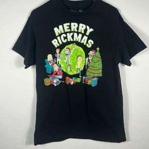 🎄🎅 Rick and Morty Merry Rickmas t-shirt - Christmas Gift‎ - Black - PERFECT